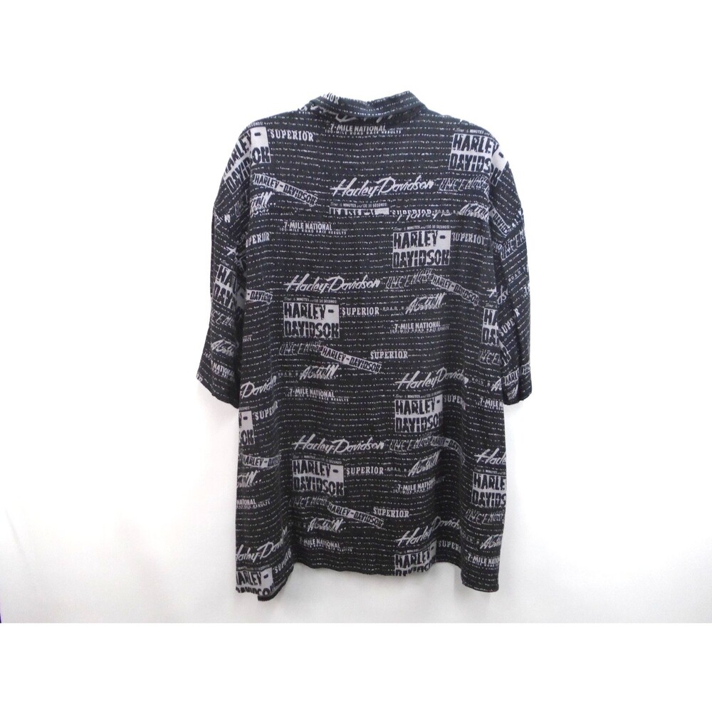 Vintage Harley-Davidson Mens Shirt 3XL 7 Mile 100 Mile Road Race all-over-print - Picture 6 of 6